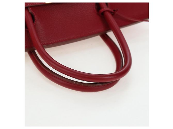 Hermès Borsa a mano HERMES Birkin 40 Taurillon Clemence Red Gold Auth 195314SM Rosso D'oro - vista 7