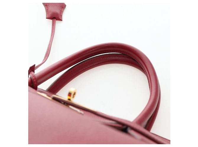 Hermès Borsa a mano HERMES Birkin 40 Taurillon Clemence Red Gold Auth 195314SM Rosso D'oro - vista 8
