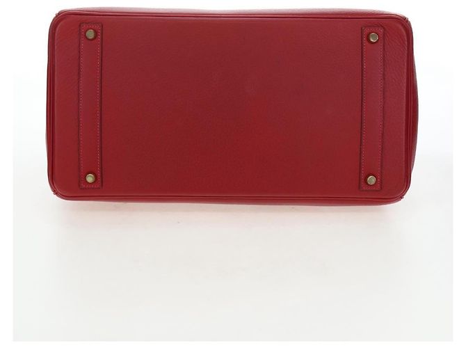 Hermès Borsa a mano HERMES Birkin 40 Taurillon Clemence Red Gold Auth 195314SM Rosso D'oro - vista 9