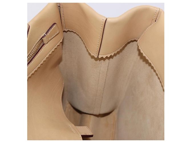 Borsa a mano LOEWE in pelle beige e oro autentica ka5669V D'oro - vista 17