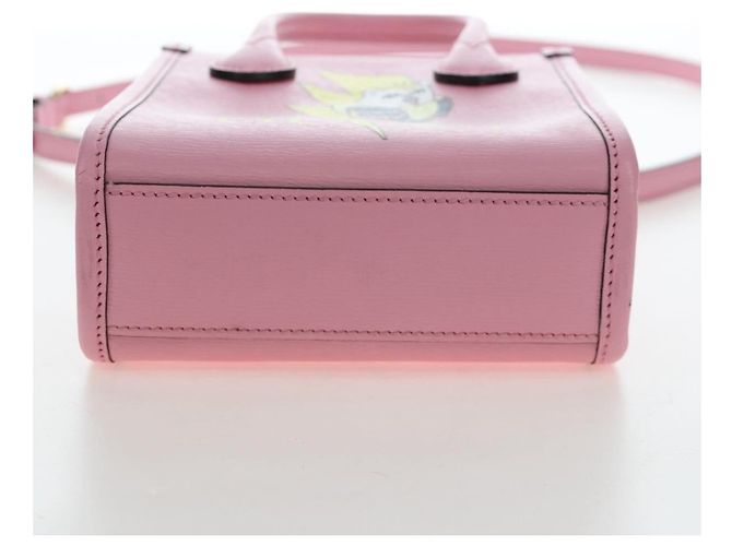 Borsa Tote GUCCI Bananya in pelle 2way Rosa Oro 671623 Auth 193778SAM - vista 12