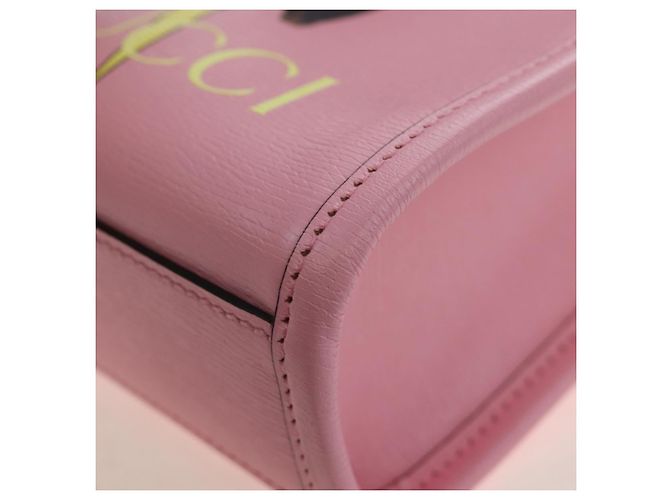 Borsa Tote GUCCI Bananya in pelle 2way Rosa Oro 671623 Auth 193778SAM - vista 14