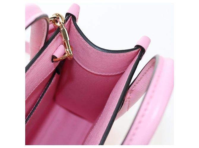 Borsa Tote GUCCI Bananya in pelle 2way Rosa Oro 671623 Auth 193778SAM - vista 20