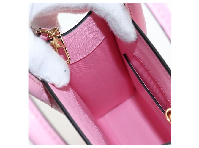Borsa Tote GUCCI Bananya in pelle 2way Rosa Oro 671623 Auth 193778SAM - vista 21