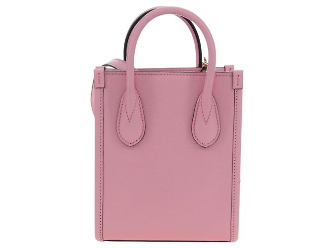 Borsa Tote GUCCI Bananya in pelle 2way Rosa Oro 671623 Auth 193778SAM - vista 3