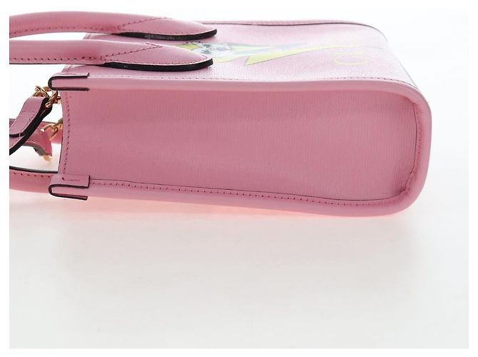 Borsa Tote GUCCI Bananya in pelle 2way Rosa Oro 671623 Auth 193778SAM - vista 4