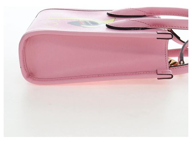 Borsa Tote GUCCI Bananya in pelle 2way Rosa Oro 671623 Auth 193778SAM - vista 5