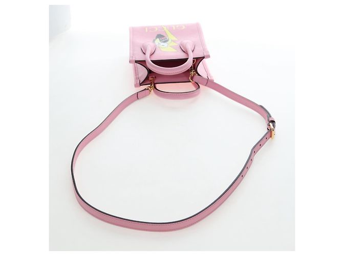 Borsa Tote GUCCI Bananya in pelle 2way Rosa Oro 671623 Auth 193778SAM - vista 9