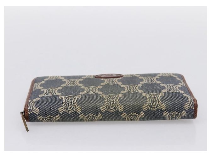 Céline Portafoglio CELINE Paris Macadam Canvas Blu Auth 197117 - vista 7