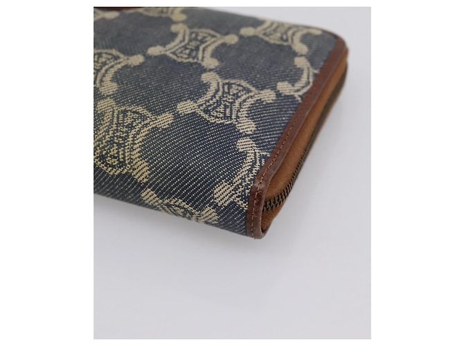 Céline Portafoglio CELINE Paris Macadam Canvas Blu Auth 197117 - vista 8