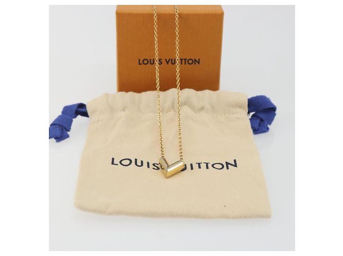 LOUIS VUITTON Collana Essential V Metallo Oro M61083 LV Auth bs36732 D'oro - vista 16