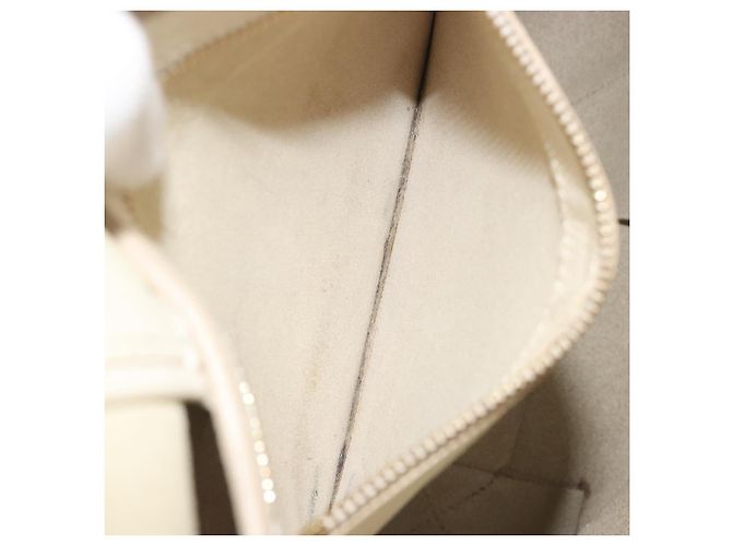 Céline CELINE Vertical Cabas Small Hand Bag Calf Skin 2way White Gray gold Auth 194240 Marrone Bianco D'oro - vista 21