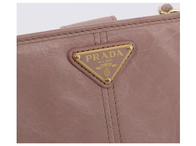 PRADA Bifold Wallet Leather Pink Auth 183515A - view 12