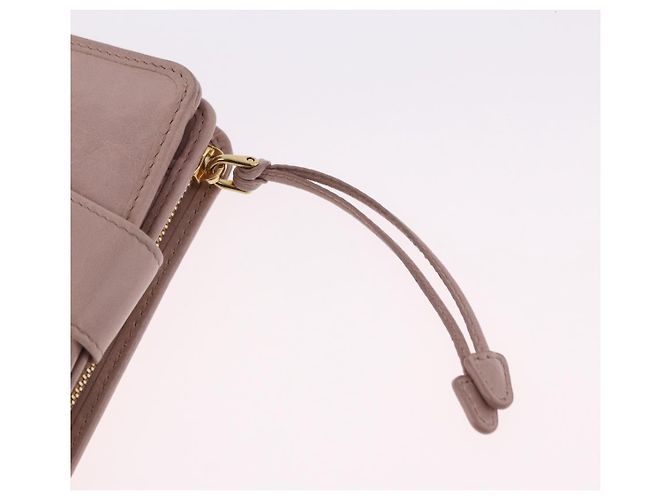 PRADA Bifold Wallet Leather Pink Auth 183515A - view 13