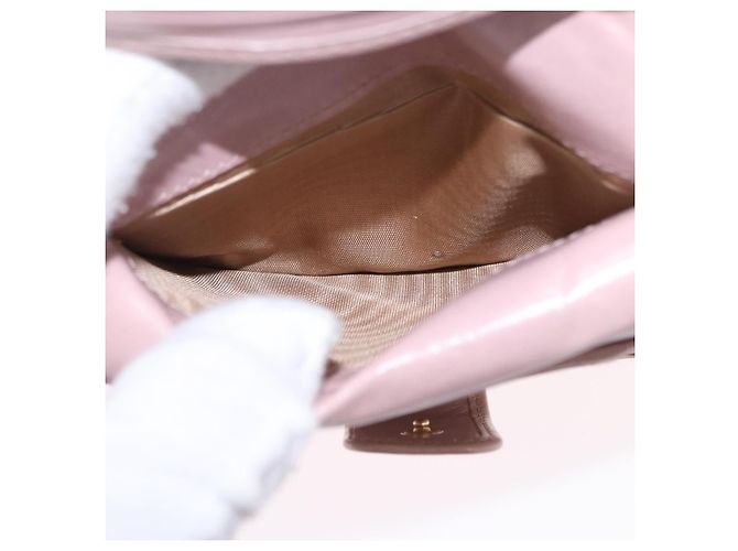 PRADA Bifold Wallet Leather Pink Auth 183515A - view 18