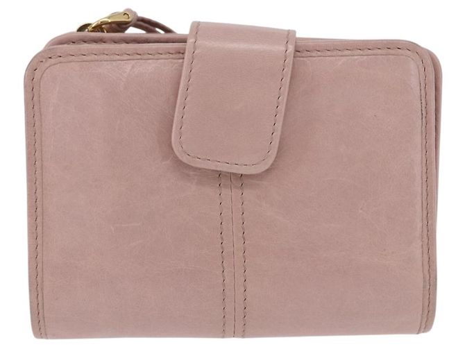 PRADA Bifold Wallet Leather Pink Auth 183515A - view 3