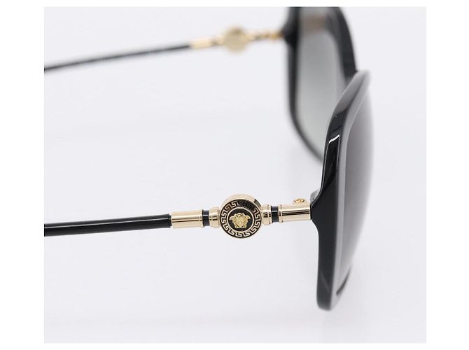 Gafas de sol VERSACE Medusa Plastic Black Gold Tone Auth BA15022V Negro - vista 4