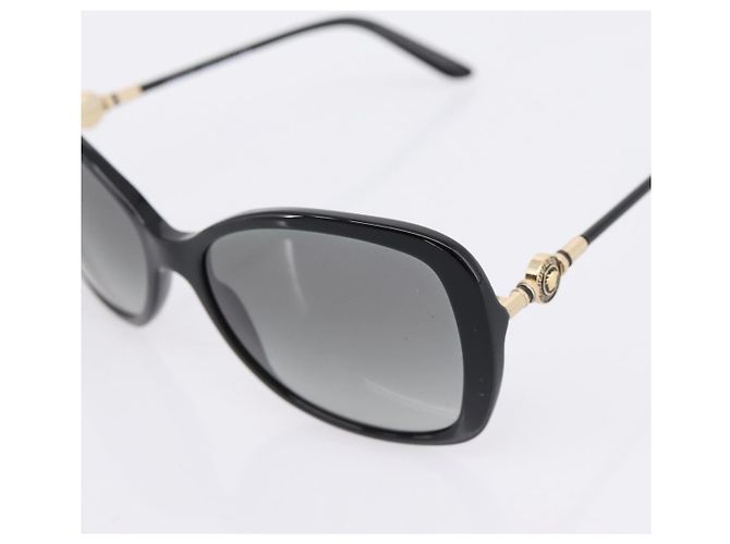 Gafas de sol VERSACE Medusa Plastic Black Gold Tone Auth BA15022V Negro - vista 8