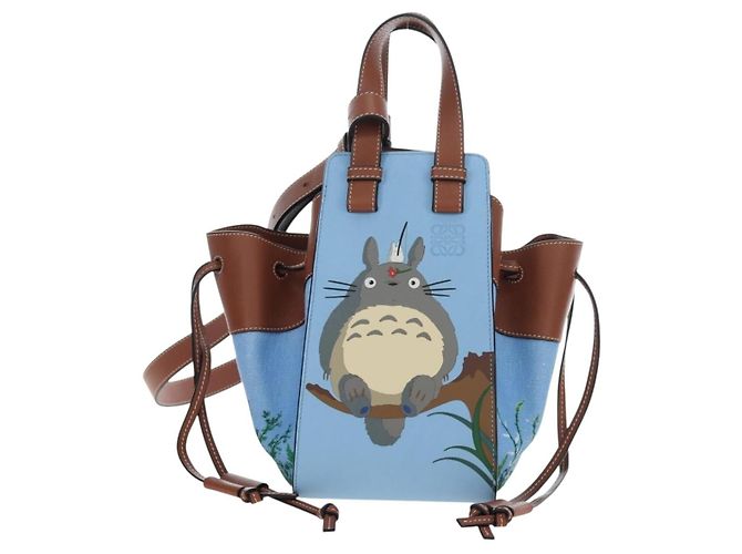 LOEWE x Studio Ghibli Il Mio Vicino Totoro Big Small Totoro Hammock Auth 167468SM Marrone Blu chiaro - vista 13
