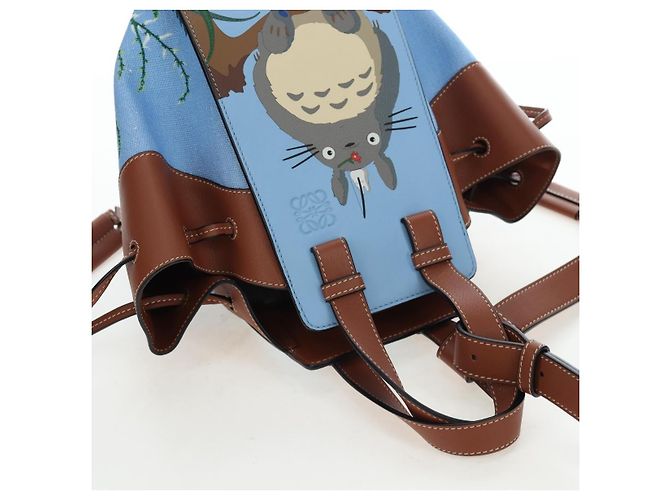 LOEWE x Studio Ghibli Il Mio Vicino Totoro Big Small Totoro Hammock Auth 167468SM Marrone Blu chiaro - vista 6