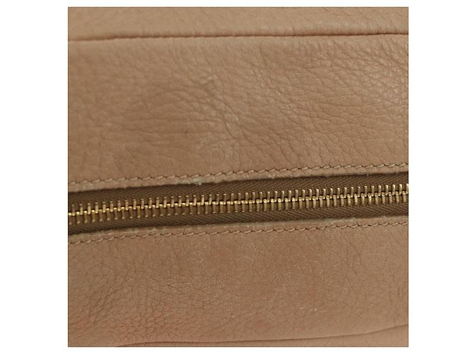 PRADA Tote Bag Leder Beige Goldton Auth 195767V - Ansicht 10