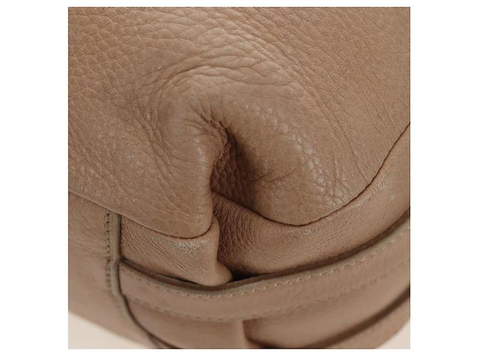 PRADA Tote Bag Leder Beige Goldton Auth 195767V - Ansicht 15