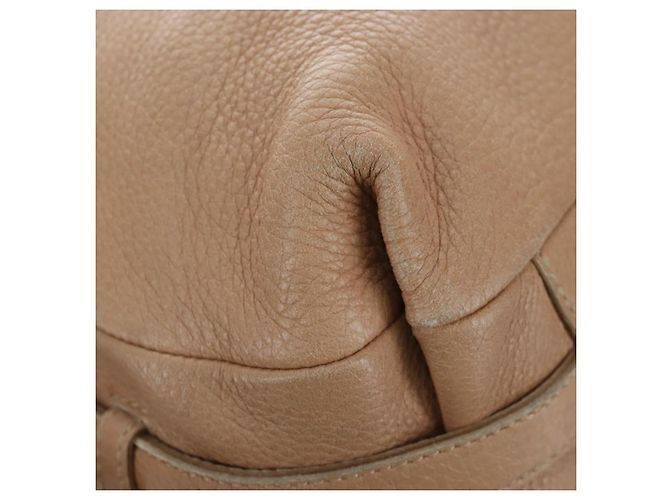 PRADA Tote Bag Leder Beige Goldton Auth 195767V - Ansicht 16