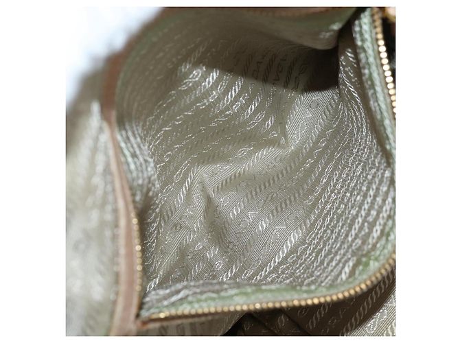 PRADA Tote Bag Leder Beige Goldton Auth 195767V - Ansicht 27