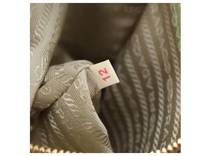 PRADA Tote Bag Leder Beige Goldton Auth 195767V - Ansicht 28