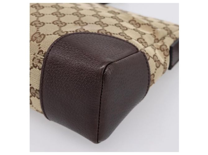 Borsa a tracolla GUCCI GG Canvas Marrone Argento 114273 Auth 182886A - vista 12