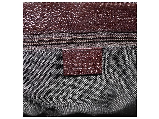 Borsa a tracolla GUCCI GG Canvas Marrone Argento 114273 Auth 182886A - vista 15