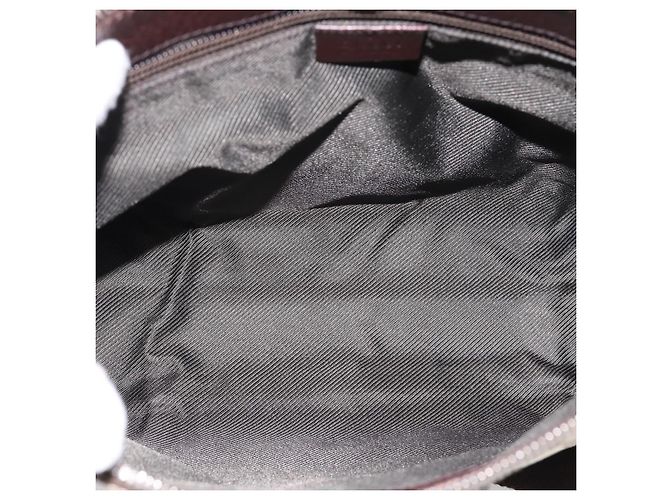 Borsa a tracolla GUCCI GG Canvas Marrone Argento 114273 Auth 182886A - vista 16