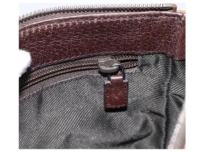 Borsa a tracolla GUCCI GG Canvas Marrone Argento 114273 Auth 182886A - vista 19