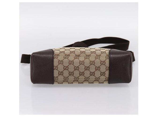 Borsa a tracolla GUCCI GG Canvas Marrone Argento 114273 Auth 182886A - vista 9
