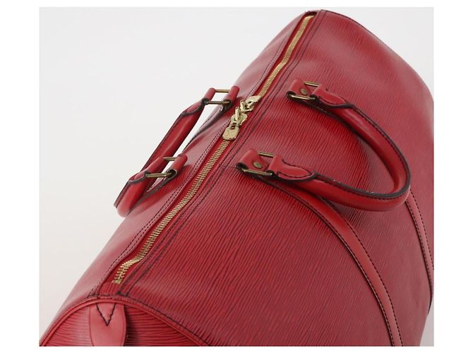 LOUIS VUITTON Epi Keepall 50 Boston Bag Red M42967 LV Auth ep15474 Rosso - vista 6