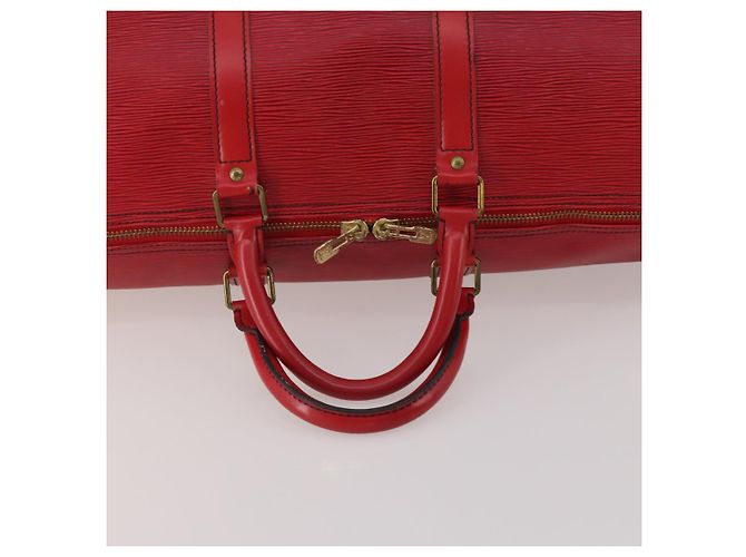 LOUIS VUITTON Epi Keepall 50 Boston Bag Red M42967 LV Auth ep15474 Rosso - vista 7