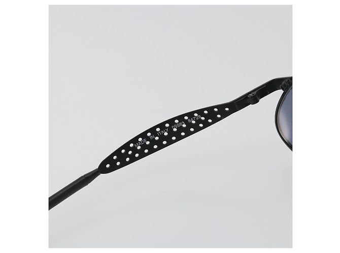 Occhiali da sole CHANEL Plastica Nero Dorato CC Auth 194408 - vista 13