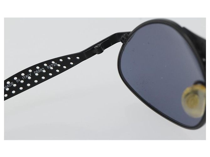 Occhiali da sole CHANEL Plastica Nero Dorato CC Auth 194408 - vista 14