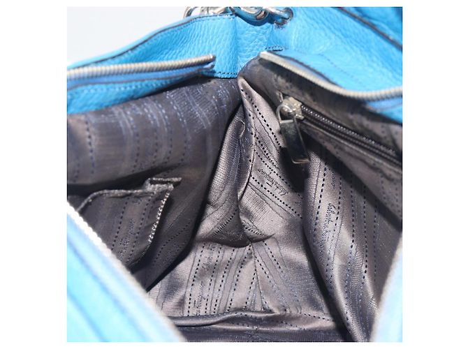 Borsa Salvatore Ferragamo Gancini in pelle 2way Blu Argento Auth 195004 - vista 24