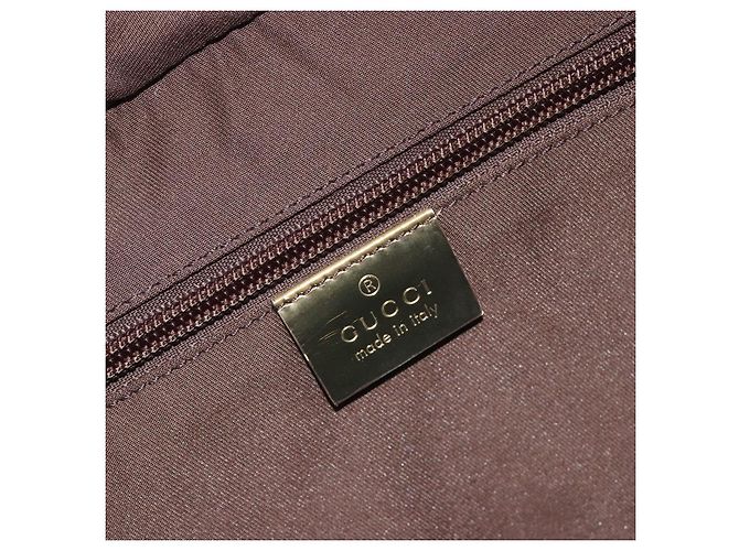 Borsa Boston GUCCI GG Canvas Sherry Line Beige Gold 153240 Auth 194924A D'oro - vista 17