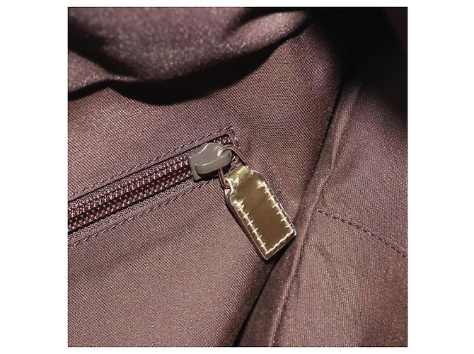 Borsa Boston GUCCI GG Canvas Sherry Line Beige Gold 153240 Auth 194924A D'oro - vista 21