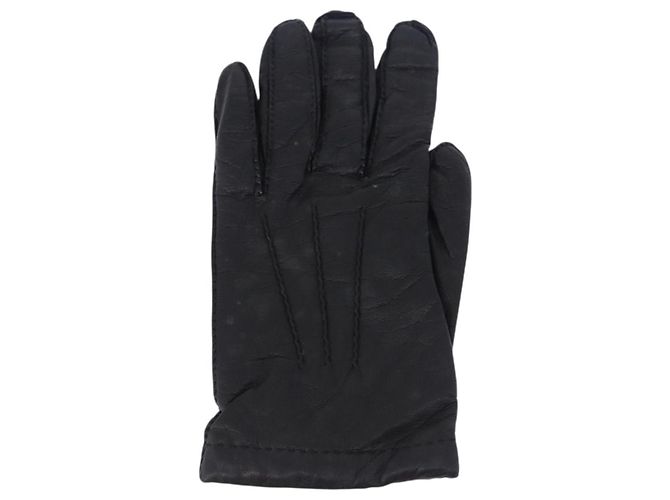 Hermès HERMES Handschuhe Lamb Skin Black Auth bs36480 Schwarz - Ansicht 2