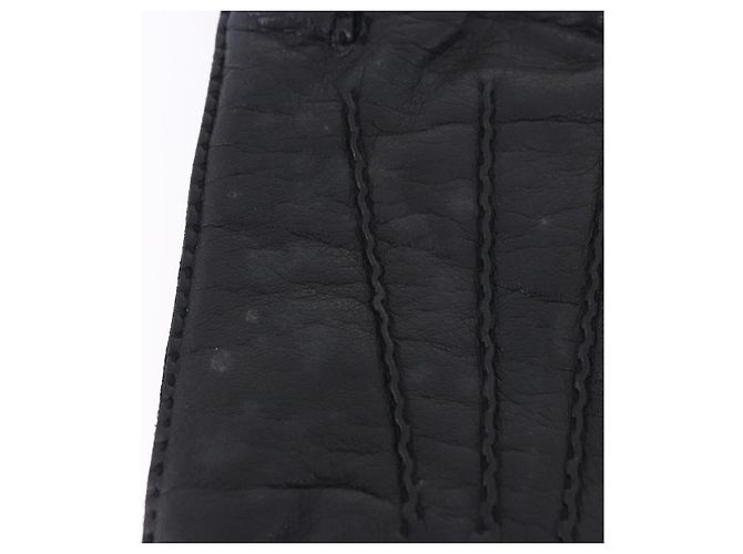 Hermès HERMES Handschuhe Lamb Skin Black Auth bs36480 Schwarz - Ansicht 3