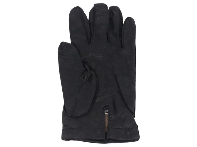 Hermès HERMES Handschuhe Lamb Skin Black Auth bs36480 Schwarz - Ansicht 4