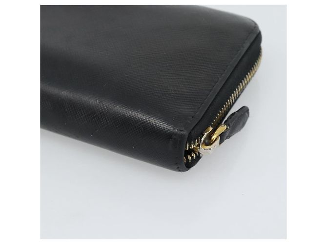 PRADA Langbeutel aus Leder Schwarz Gold Auth bs36759 Golden - Ansicht 10