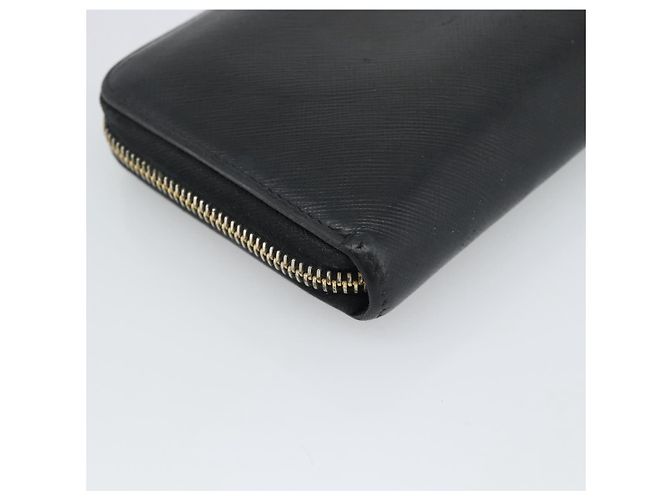 PRADA Langbeutel aus Leder Schwarz Gold Auth bs36759 Golden - Ansicht 11