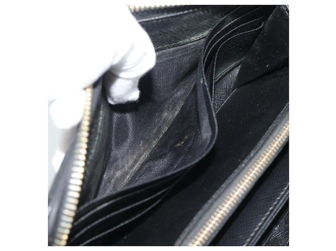 PRADA Langbeutel aus Leder Schwarz Gold Auth bs36759 Golden - Ansicht 15
