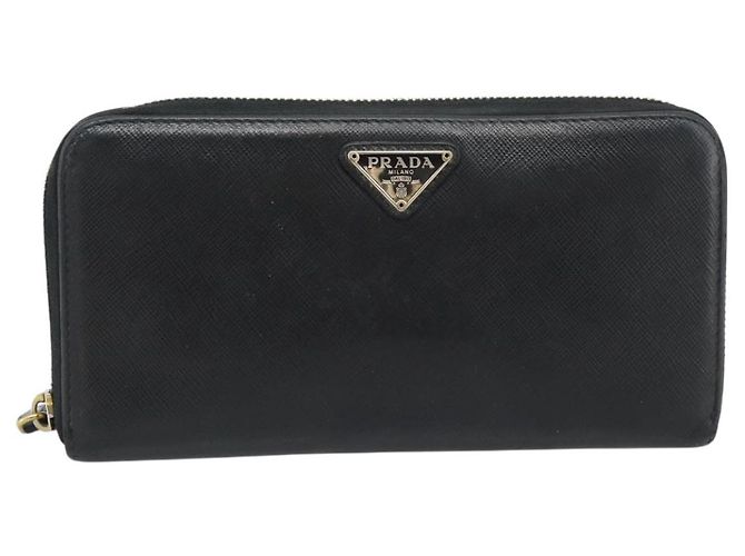 PRADA Langbeutel aus Leder Schwarz Gold Auth bs36759 Golden - Ansicht 2