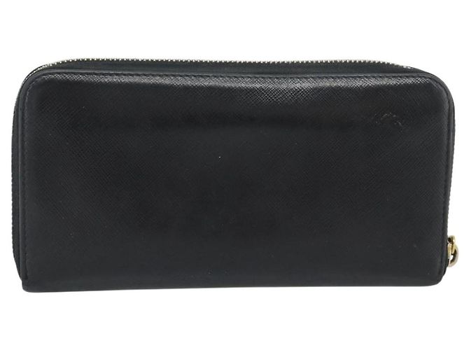 PRADA Langbeutel aus Leder Schwarz Gold Auth bs36759 Golden - Ansicht 3