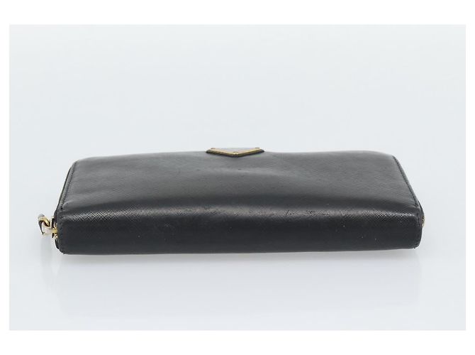 PRADA Langbeutel aus Leder Schwarz Gold Auth bs36759 Golden - Ansicht 7